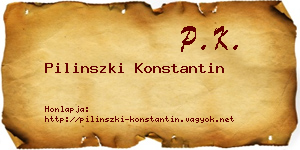 Pilinszki Konstantin névjegykártya